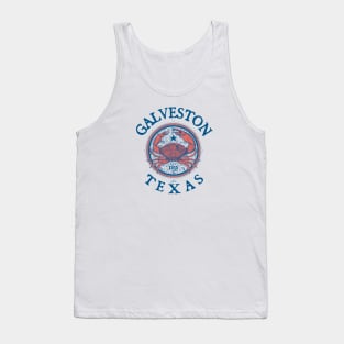 Galveston, Texas, with Stone Crab on Windrose Tank Top